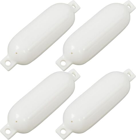 قارب قارب الصدمات العوامات المضلعة ضيقة الحماية من حماية وسادة قوية لليخوت قوارب الصيد PONTONS PVC الأسود 5.5 × 20IN 4PCS in Kuwait