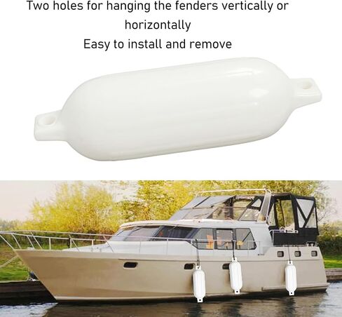 Inflatable Boat Bumper Marine High Strength PVC Impact Dock Bumper for Yachts Canoes Pontoons White 6.5 x 23in 4PCS in Saudi Arabia