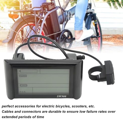 Ebike LCD Display, Electric Bicycle LCD Display Electric Scooter Sw900 LCD Display Meter with Waterproof Connector, EIMSOAHr0kic9qfx7 in Saudi Arabia