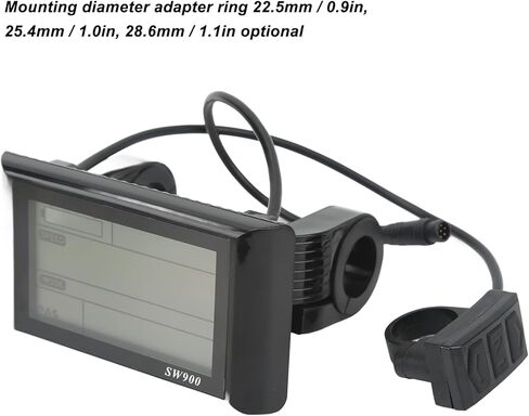 Ebike LCD Display, Electric Bicycle LCD Display Electric Scooter Sw900 LCD Display Meter with Waterproof Connector, EIMSOAHr0kic9qfx7 in Saudi Arabia