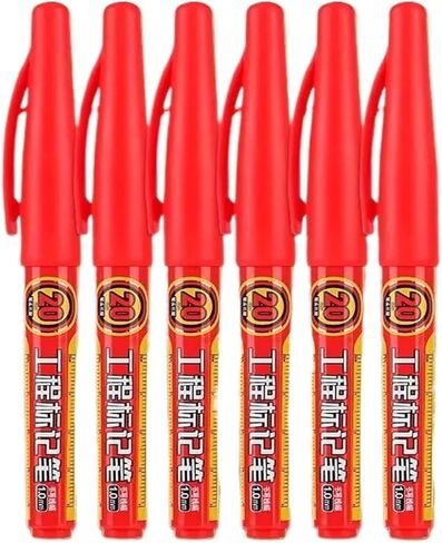 علامات رأس Caarla NIB ثقب عميق Scriber Nib Long 6pcs 30/20mm علامة رأس طويلة الحفر علامات الحفر على قلم تجفيف سريع العلامة Endight Longing Signing Oil (6pcs أسود 20 مم) in Saudi Arabia