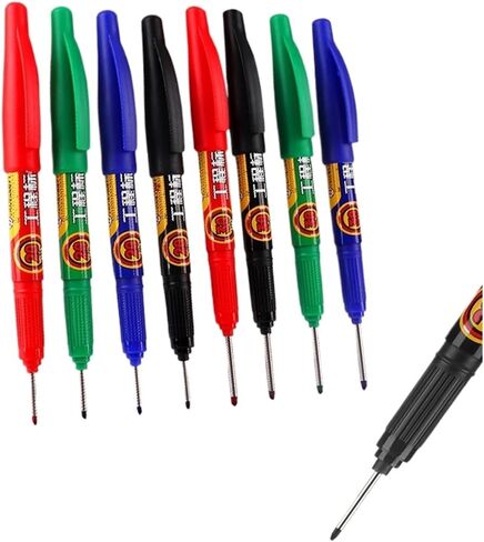 علامات رأس Caarla NIB ثقب عميق Scriber Nib Long 6pcs 30/20mm علامة رأس طويلة الحفر علامات الحفر على قلم تجفيف سريع العلامة Endight Longing Signing Oil (6pcs أسود 20 مم) in Saudi Arabia