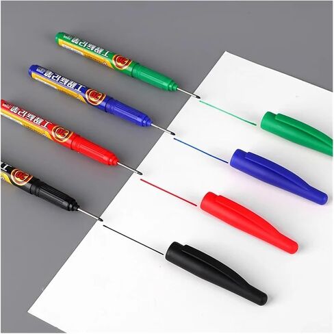 علامات رأس Caarla NIB ثقب عميق Scriber Nib Long 6pcs 30/20mm علامة رأس طويلة الحفر علامات الحفر على قلم تجفيف سريع العلامة Endight Longing Signing Oil (6pcs أسود 20 مم) in Saudi Arabia