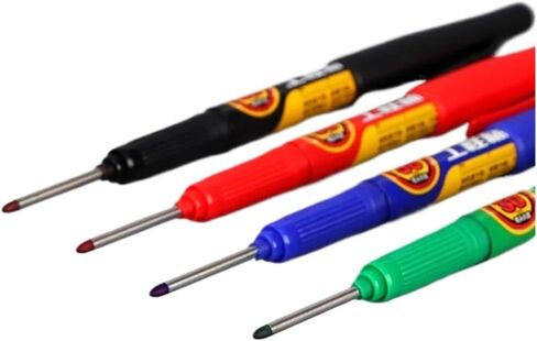 علامات رأس Caarla NIB ثقب عميق Scriber Nib Long 6pcs 30/20mm علامة رأس طويلة الحفر علامات الحفر على قلم تجفيف سريع العلامة Endight Longing Signing Oil (6pcs أسود 20 مم) in Saudi Arabia
