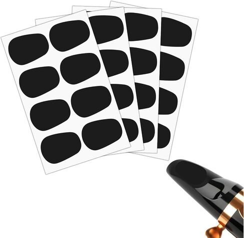 32pcs السيليكون ساكس فم الفم و Clarinet وسادات لسان حال - ساكسفون الكلارينيت ، لاصق ذاتي للموسيقيين المبتدئين - أسود in Saudi Arabia