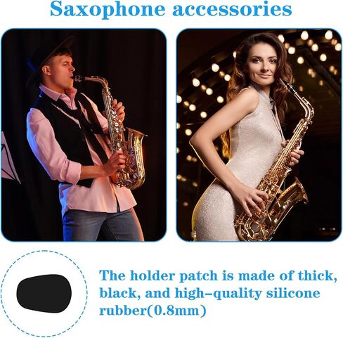 32pcs السيليكون ساكس فم الفم و Clarinet وسادات لسان حال - ساكسفون الكلارينيت ، لاصق ذاتي للموسيقيين المبتدئين - أسود in Saudi Arabia
