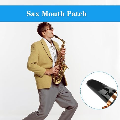 32pcs السيليكون ساكس فم الفم و Clarinet وسادات لسان حال - ساكسفون الكلارينيت ، لاصق ذاتي للموسيقيين المبتدئين - أسود in Saudi Arabia