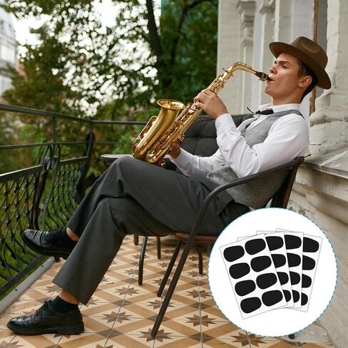 32pcs السيليكون ساكس فم الفم و Clarinet وسادات لسان حال - ساكسفون الكلارينيت ، لاصق ذاتي للموسيقيين المبتدئين - أسود in Saudi Arabia