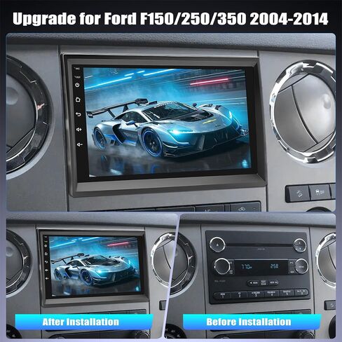 Car Stereo Radio for Ford F150 F250 F350 2004 2005 2006 2007 2008 2009 2010 2011 2012 2013 2014, 7" IPS Touchscreen Android 13 Car Radio with Wireless CarPlay Android Auto Navigation WiFi Bluetooth in Kuwait