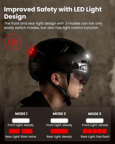 خوذة الدراجة الذكية للبالغين مع إشارة G-SENSOR التلقائية وفرامل تحذير LED LED Control Cyncling خوذة E3-12LS in Kuwait
