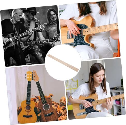 TOYANDONA Electric Guitar Fingerboard Replacement Frets Canadian Maple Neck with Dots for Various Music Styles and Genres Convenient and Portable Fret Design for Easy Exploration in Saudi Arabia