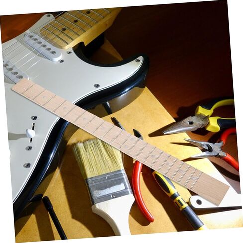 TOYANDONA Electric Guitar Fingerboard Replacement Frets Canadian Maple Neck with Dots for Various Music Styles and Genres Convenient and Portable Fret Design for Easy Exploration in Saudi Arabia
