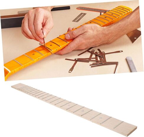 TOYANDONA Electric Guitar Fingerboard Replacement Frets Canadian Maple Neck with Dots for Various Music Styles and Genres Convenient and Portable Fret Design for Easy Exploration in Saudi Arabia