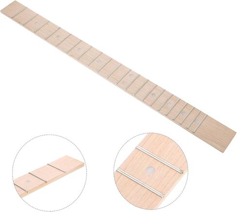 TOYANDONA Electric Guitar Fingerboard Replacement Frets Canadian Maple Neck with Dots for Various Music Styles and Genres Convenient and Portable Fret Design for Easy Exploration in Saudi Arabia