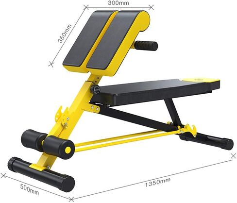 Small Dumbbell Weight Bench - Roman Bench Fitness Chair for Sit-ups Home Fitness Equipment Yellow Fitness Dumbbell in Saudi Arabia
