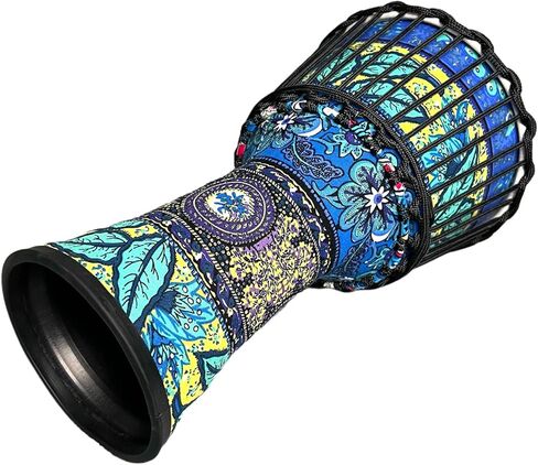 Ruoswte 8.5 "Djembe Drum - Bongo Percussion Music مع وجه جلد الغنم ، ضبط مهني ، أسطوانة اليد (Maple Blue) in Kuwait