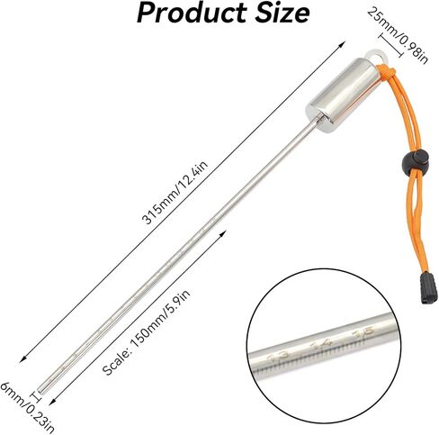 Scuba Diving Stick 12 "، 316 Scuba Stick Stick Pointer Pointer Pointer Pointer Pointer Rod مع حبل قابل للتعديل القياس وربح Swivel Snap لضوضاء ضوضاء شاكر تحت الماء in Kuwait