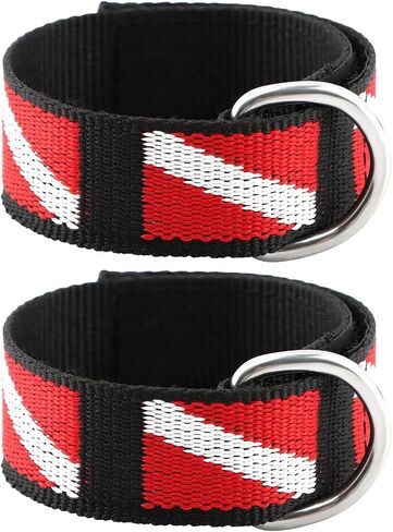 Diving Wristbands, Snorkeling Wrist Strap, Adjustable Wrist Lanyard with Stainless Steel D-Ring for Underwater Accessories in Saudi Arabia