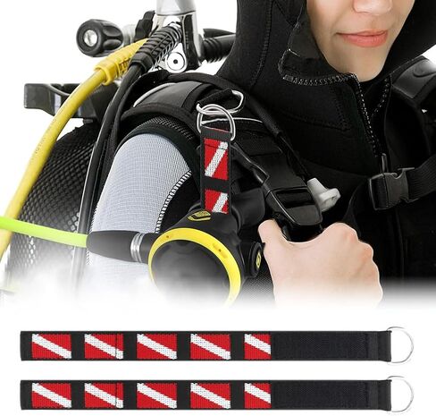 Diving Wristbands, Snorkeling Wrist Strap, Adjustable Wrist Lanyard with Stainless Steel D-Ring for Underwater Accessories in Saudi Arabia