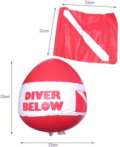 غوص تعويم قابلة للنفخ ، مع علم الغوص ، عوامات العلامات ، غواص PVC أسفل كرة العوامة الكرة لسباحة معدات الغوص in Kuwait