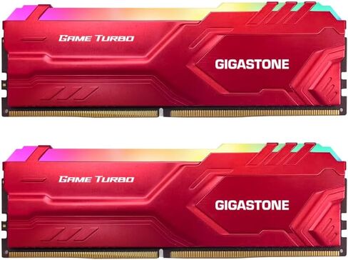 【RGB DDR4 RAM】GIGASTONE Game TURBO 64GB Kit (4x16GB) DDR4 3600MHz PC4-28800 CL 18-22-22-42 Intel XMP 2.0 AMD Ryzen 1.35V UDIMM 288 Pin Unbuffered Non ECC High Performance Gaming Desktop Memory -Black in Saudi Arabia
