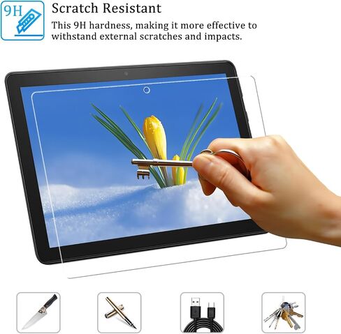 i-Tensodo 2 حزمة شاشة زجاجية مقسّمة من أجل 8 بوصة قرص Gen4 2024 / onn 8 بوصة لوحي 2024 ، 2.5D ، HD Clear ، 9H صلابة 9H in Kuwait