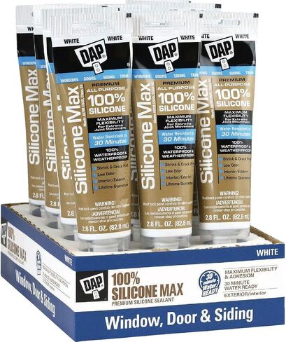 DAP Silicone Max All Purpose Sealant, White, 2.8 Oz (7079808796) in Saudi Arabia