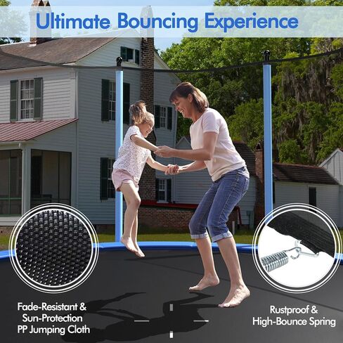 Goplus trampoline 8ft 10ft 12ft 14ft 15ft 15ft 16ft ، ASTM معتمد in Kuwait