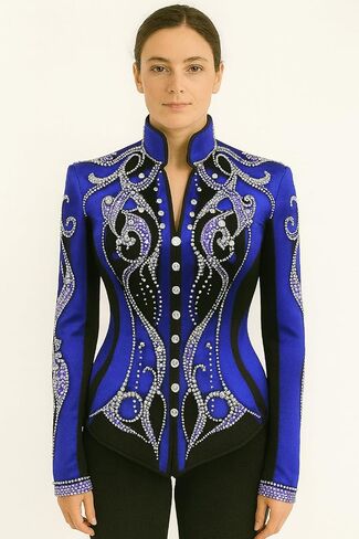 Western Women Showmanship Jackets Show Jackets Glass Stone Embedded Handmade Embroidery Equestrian Outfit For Women in Kuwait