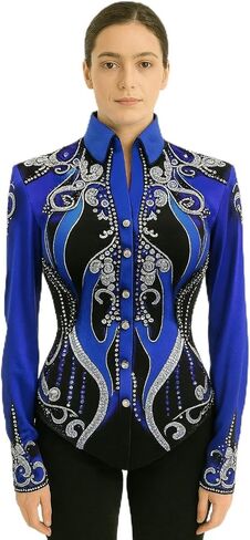 Western Women Showmanship Jackets Show Jackets Glass Stone Embedded Handmade Embroidery Equestrian Outfit For Women in Kuwait