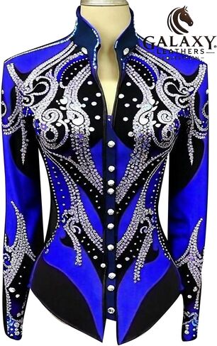 Western Women Showmanship Jackets Show Jackets Glass Stone Embedded Handmade Embroidery Equestrian Outfit For Women in Kuwait