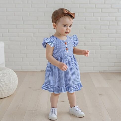 4th of July Toddler Girl Outfit Little Girls Smocked Dress Summer Kids Fourth of July Dresses Patriotic Outfits in Saudi Arabia