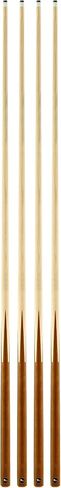 58 One Piece Pool Cue Stick with 13MM Leather Tip, Professtional Billiards Cue Stick for Adult, Set of 4/6, Black/Nature Wood Grain Color in Kuwait