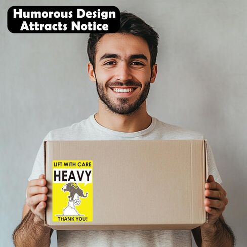 1step2dream Funny Caution Heavy Sticker| 2×3 Inch Skull and Elephant Design | Humorous and Witty Labels for Heavy Special Handling Shipping and Packing in Saudi Arabia