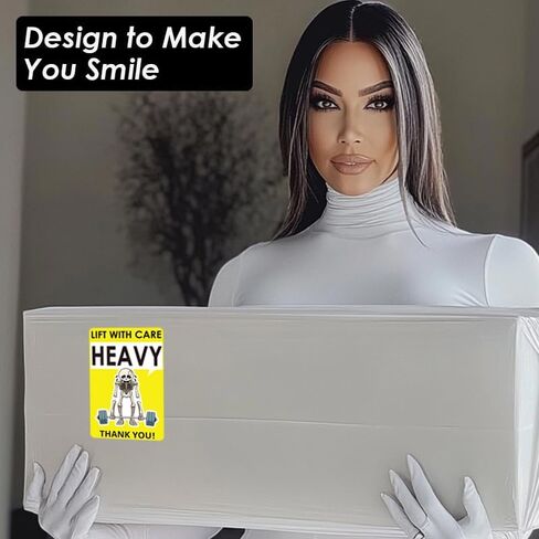 1step2dream Funny Caution Heavy Sticker| 2×3 Inch Skull and Elephant Design | Humorous and Witty Labels for Heavy Special Handling Shipping and Packing in Saudi Arabia