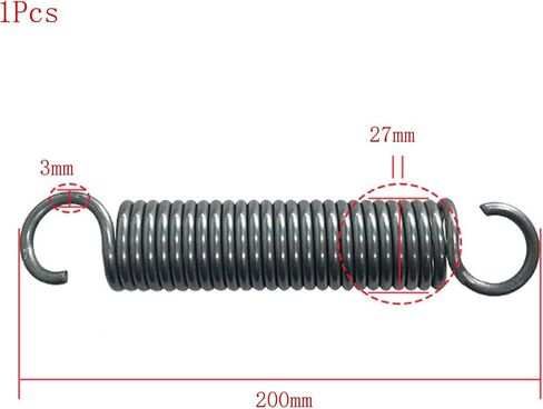 Extension Spring,Tension Springs, Wire Diameter 3mm, OD 27 / 28mm, Free Length 70-500mm, 2 Pcs(3 x 27 x 90mm) in Saudi Arabia