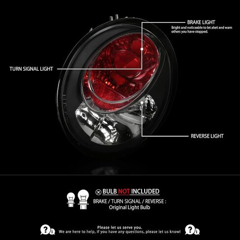 AutoZensation متوافق مع الخنفساء VW 1998-2005 ، مجموعة الزوج الأيسر + اليمين ، Euro Chrome Housing Lins Lens Lights in Kuwait
