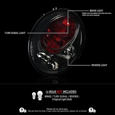 AutoZensation متوافق مع الخنفساء VW 1998-2005 ، مجموعة الزوج الأيسر + اليمين ، Euro Chrome Housing Lins Lens Lights in Kuwait
