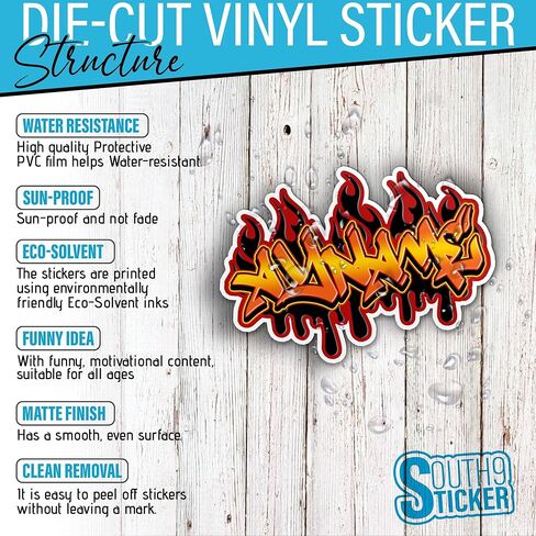 Custom Graffiti Name Sticker Personalized Custom Font Graffiti Name Decal Die-Cut Vinyl Stickers for Hard Hat Water Bottle Laptop Kindle Cars Aesthetic Decoration Stuff Gifts for Him Her Kids in Saudi Arabia