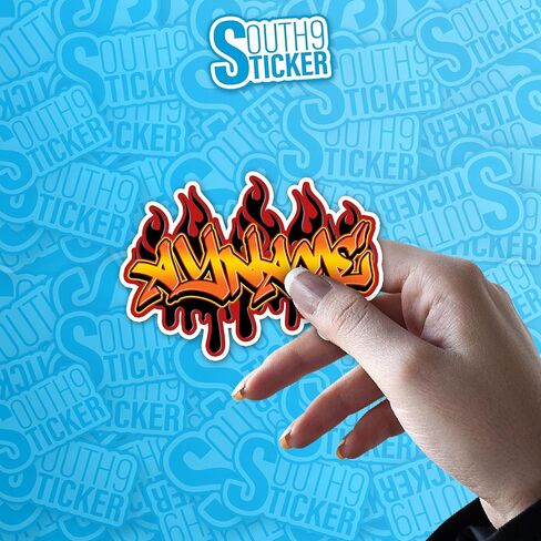 Custom Graffiti Name Sticker Personalized Custom Font Graffiti Name Decal Die-Cut Vinyl Stickers for Hard Hat Water Bottle Laptop Kindle Cars Aesthetic Decoration Stuff Gifts for Him Her Kids in Saudi Arabia
