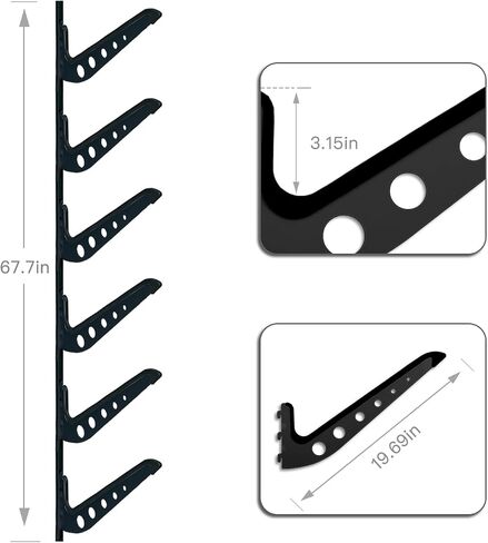Snowboard Wall Mount, Adjustable 5/6 Board Surfboard Rack, Surfboard Wall Hangers for Surfboard, Wakeboard, and Snowboard Storage at Home or Garage in Saudi Arabia