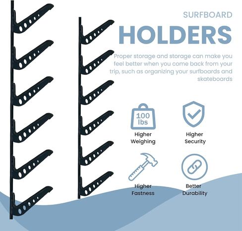 Snowboard Wall Mount, Adjustable 5/6 Board Surfboard Rack, Surfboard Wall Hangers for Surfboard, Wakeboard, and Snowboard Storage at Home or Garage in Saudi Arabia
