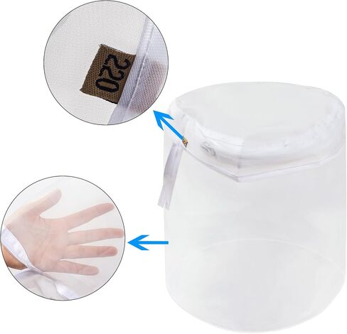 Klmnop Reusable 2 Gallon 220 Micron Filter Zipper Bag, All Mesh Nylon Filter Bag for Washing Machine, Gardens, Kitchens(White) in Saudi Arabia