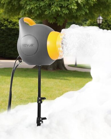 VEVOR Foam Machine, 115 W Party Foam Cannon, Portable Foam Maker with a Tripod Stand, Powerful Foam Party Machine, for Backyard, Pool, Outdoor Events, Birthdays, Celebrations and Party, Grey & Orange in Kuwait