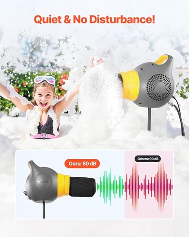 VEVOR Foam Machine, 115 W Party Foam Cannon, Portable Foam Maker with a Tripod Stand, Powerful Foam Party Machine, for Backyard, Pool, Outdoor Events, Birthdays, Celebrations and Party, Grey & Orange in Kuwait