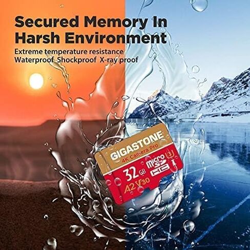 [5-HYS Recovery Free Data Recovery] Gigastone 64GB 10-Pack Micro SD CARD ، 4K Camera Pro ، لـ GOPRO ، كاميرا الأمان ، WYZE ، DJI ، بدون طيار ، DASH CAM ، R/W حتى 95/35 ميجابايت/S MIMARY CARM in Kuwait
