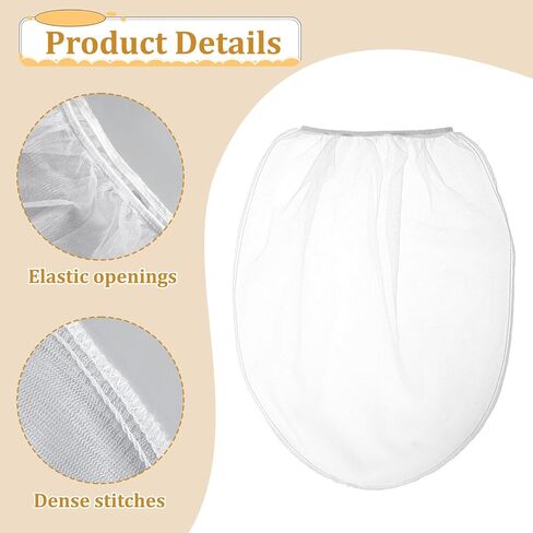 30PCS 5 Gallon Paint Filter Bags Elastic Drawstring Top Opening Strainer Bags White Regular Fine Mesh Bucket Strainer for Gardening Paint Sprayers in Saudi Arabia