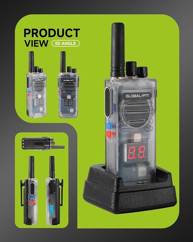G5 Global PTT 4G LTE في اتجاهين POC Radio Range Onlimited Range-Digital Display 16 قناة مع تقنية تشفير شاملة (أسود) in Saudi Arabia