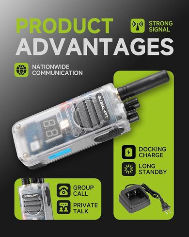 G5 Global PTT 4G LTE في اتجاهين POC Radio Range Onlimited Range-Digital Display 16 قناة مع تقنية تشفير شاملة (أسود) in Saudi Arabia