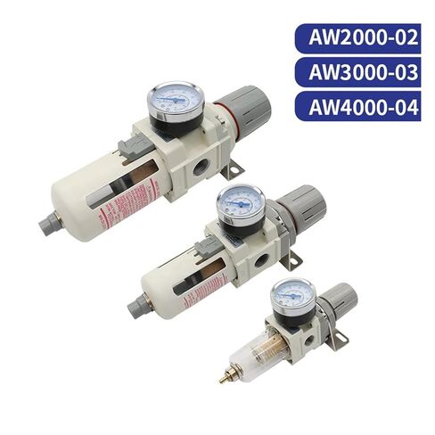 1PCS AW2000-02 AW3000-03 AW4000-04 Compressor Air Filter Controller Oil Seperator Filters Air Pressure Regulator(AW2000-02 PC8-02,Manual Drainage) in Saudi Arabia